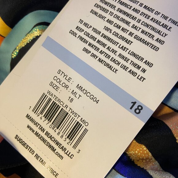 **Maxine Of Hollywood** Women's V-Neck Twist Front Shirred One Piece Swimsuit - Picture 7 of 8